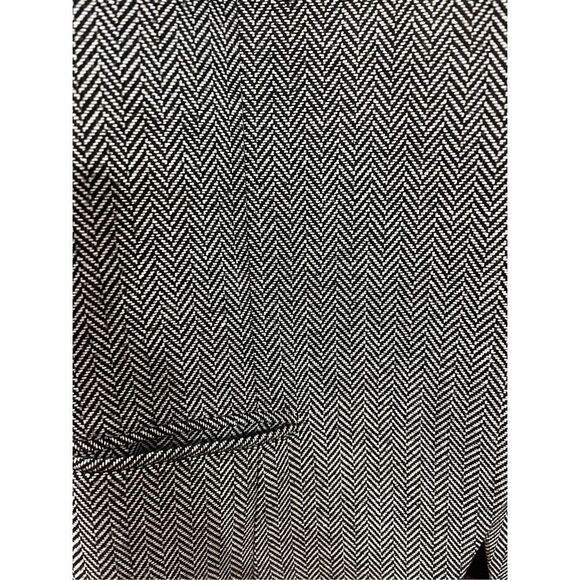 Armani Exchange Black & White Chevron Herringbone Open Front Blazer Jacket sz 6 - Picture 2 of 7